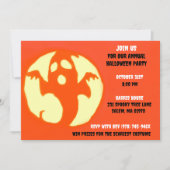 Invitation Orange Éffrayant Halloween Ghomajorité (Devant)