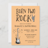 Invitation Orange et Black Born Two Rock Guitare 2e anniversa (Devant)