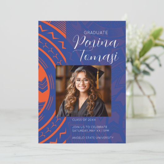 Invitation Orange et Bleu (Debout devant)