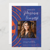 Invitation Orange et Bleu (Devant / Derrière)