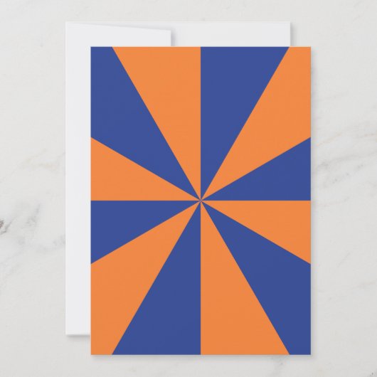 Invitation Orange et Blue Starburst (Devant)