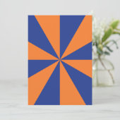 Invitation Orange et Blue Starburst (Debout devant)