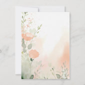 Invitation Orange et pêche aquarelle floral blanc mariage (Devant)