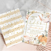 Invitation Orange Fall Boho Citrouille Floral Fête des mariée