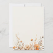 Invitation Orange Fall Fleurs sauvages & Cross Baby Dedicatio (Dos)