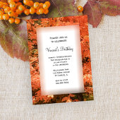 Invitation Orange Fall Leaves Anniversaire