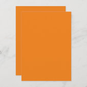 Invitation Orange fané, Jaune indien, Cuivre pâle, (Devant / Derrière)