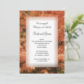 Invitation Orange Feuille Fall Engagement Party (Debout devant)