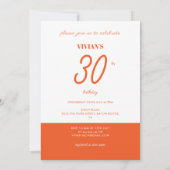 Invitation Orange Fière dame pour Amoureux des chats 30e anni (Dos)