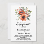 Invitation Orange Floral (Devant)