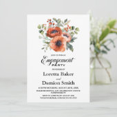 Invitation Orange Floral (Debout devant)