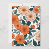 Invitation Orange Floral Bride To Be Party Invite (Dos)