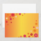 Invitation Orange Flowers (Devant / Derrière)