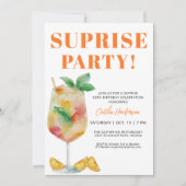 Invitation Orange Fun Drink Surprise 50e anniversaire (Devant)