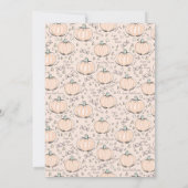 Invitation Orange Genre Neutre Petit Baby shower Citrouille (Dos)