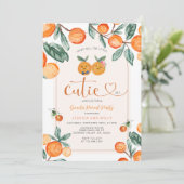 Invitation Orange Genre Reveal Qu'est-ce que la petite mignon (Debout devant)