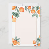 Invitation Orange Genre Reveal Qu'est-ce que la petite mignon (Dos)