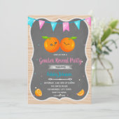 Invitation Orange genre révéler l'invitation (Debout devant)