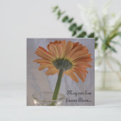 Invitation Orange Gerber Daisy Mariage (Debout devant)