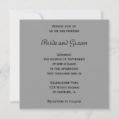 Invitation Orange Gerber Daisy Mariage (Dos)
