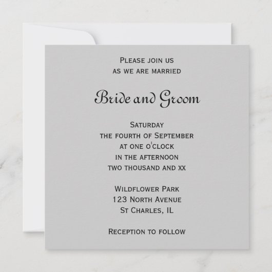 Invitation Orange Gerber Daisy Mariage (Dos)