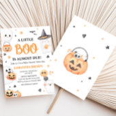 Invitation Orange Ghost Halloween Little Boo Baby shower