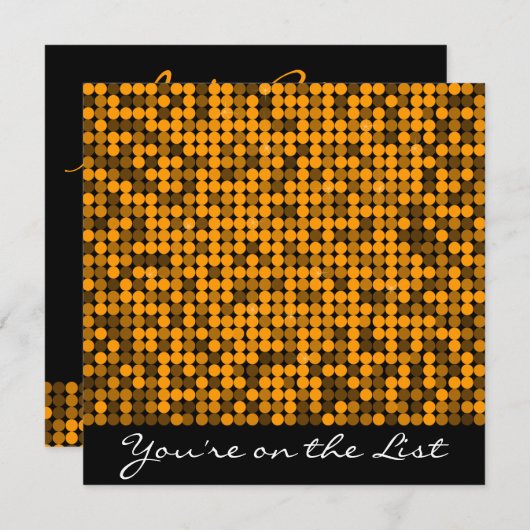 Invitation Orange Glam (Devant / Derrière)