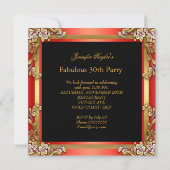 Invitation Orange Gold Fabulous 30 Anniversaire Party 2 (Dos)
