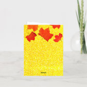 Invitation Orange Gold Jaune Parties scintillant automne Feui (Dos)