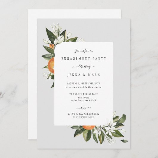 Invitation Orange Grove (Devant / Derrière)