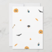 Invitation Orange Halloween Baby brasse le Baby shower (Dos)
