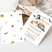 Invitation Orange Halloween Baby brasse le Baby shower