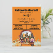 Invitation Orange Halloween Gnome Party (Debout devant)