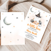 Invitation Orange Halloween Little Boo Baby shower