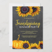Invitation Orange Harvest Chalkboard Friendsgiving Feader (Devant)