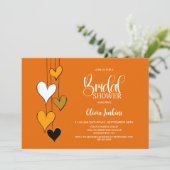 Invitation Orange Heart Theme Bridal Shower (Debout devant)