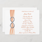 Invitation Orange Infinity Douche nuptiale (Devant / Derrière)