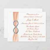 Invitation Orange Infinity Mariage Dîner de répétition Invita (Devant / Derrière)