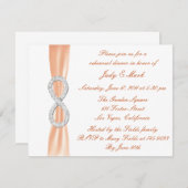 Invitation Orange Infinity Mariage Dîner de répétition Invita (Devant / Derrière)