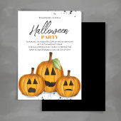 Invitation Orange Jack O'lanterns Citrouille Halloween Party