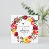 Invitation Orange jaune Bourgogne 90e anniversaire (Debout devant)