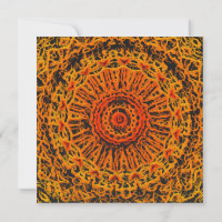 Orange, Jaune et Noir Abstrait