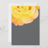 Invitation Orange Jaune Floral Gris Cool Boho Mariage (Dos)