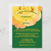 Invitation Orange Jaune Forêt Florale Vert Boho Mariage (Devant)