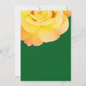 Invitation Orange Jaune Forêt Florale Vert Boho Mariage (Dos)