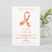 Invitation Orange Kidney Cancer Sensibilisation Parti Surviva (Debout devant)