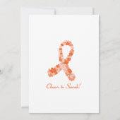 Invitation Orange Kidney Cancer Sensibilisation Parti Surviva (Dos)