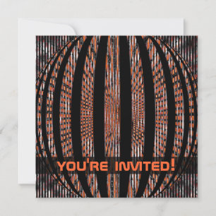 Invitation Orange légèrement pointu