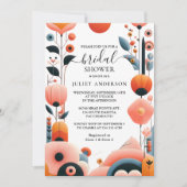 Invitation Orange les années 70 80s 90s Fête des mariées rose (Devant)