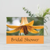 Invitation Orange Lily Flower Shower (Debout devant)